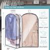 imageMISSLO 10quot Gusseted All Clear Garment Bags for Hanging Clothes 40quot60quot Suit Bags for Closet Storage Dresses Protectors for Shirts Coats Gowns 3 PacksEthylene Vinyl Acetate