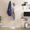 imageMISSLO Heavy Duty Coat Rack Freestanding 4 Adjustable Size Coat Tree with Stable Wood Base Coat Hanger Stand with 6 Hooks Standing Clothes Tree for Bedroom GoldWhite