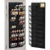 imageMISSLO 30 Pairs Over the Door Shoe Organizer Breathable Mesh Hanging Shoe Rack for Closet Storage with Wide Deep Pockets 10 Tier Shoes Holder Fit All the Familys Sneakers Boots Heels BlackBlack