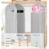 imageMISSLO 10quot Gusseted Garment Bags for Hanging Clothes 40quot50quot Clear Suit Bags for Closet Storage Dress Bag for Gowns Long Coat Protector 3 Packs GreyFabric
