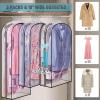 imageMISSLO 10quot Gusseted Garment Bags for Hanging Clothes 40quot50quot Clear Suit Bags for Closet Storage Dress Bag for Gowns Long Coat Protector 3 Packs GreyEthylene Vinyl Acetate