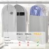 imageMISSLO 10quot Gusseted Garment Bags for Hanging Clothes 40quot50quot Clear Suit Bags for Closet Storage Dress Bag for Gowns Long Coat Protector 3 Packs GreyFabric