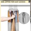 imageMISSLO 10quot Gusseted Garment Bags for Hanging Clothes 40quot50quot Clear Suit Bags for Closet Storage Dress Bag for Gowns Long Coat Protector 3 Packs GreyFabric