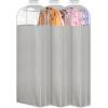 imageMISSLO 10quot Gusseted Garment Bags for Hanging Clothes 40quot50quot Clear Suit Bags for Closet Storage Dress Bag for Gowns Long Coat Protector 3 Packs GreyFabric