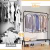 imageMISSLO 10quot Gusseted Garment Bags for Hanging Clothes 40quot50quot Clear Suit Bags for Closet Storage Dress Bag for Gowns Long Coat Protector 3 Packs GreyEthylene Vinyl Acetate