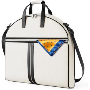 imageMISSLO Carry on Garment Bags for Travel for Women 56quot Foldable Dress Bag for Hanging Clothes Suit Luggage Garment Bag with Shoulder Strap ampamp Large Pockets for Business Wedding BlackBlack