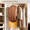 imageMISSLO Carry on Garment Bags for Travel for Women 56quot Foldable Dress Bag with Large Pockets Bag Suit Luggage Garment Bag with Shoulder Strap for Business Wedding Hanging Clothes BeigeBeige
