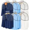 imageMISSLO 8quot Gusseted Shoulder Cover 6Pack Wide Garment Covers for Clothes Storage Clear Plastic Clothes Cover for Hanging Dustproof Clothes Protectors for Hanging Clothes for Suits Shirts Coats6