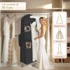 imageMISSLO 2in1 Wedding Dress Garment Bag for airplane 70quot Dress Bags for Gowns with 5 Accessory Pockets ampamp Adjustable Handles Trifold Dress Cover for Travel and Closet Storage BlackBlack