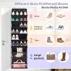 image:imageMISSLO Clear Over The Door Shoe Organizer Large Deep Pockets Hanging Shoe Rack for Closet Fit 20 Pairs Shoe Holder for Sneakers Boots Storage PinkBlack
