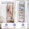 image:imageMISSLO Clear Over The Door Shoe Organizer Large Deep Pockets Hanging Shoe Rack for Closet Fit 20 Pairs Shoe Holder for Sneakers Boots Storage PinkGrey