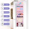 image:imageMISSLO Clear Over The Door Shoe Organizer Large Deep Pockets Hanging Shoe Rack for Closet Fit 20 Pairs Shoe Holder for Sneakers Boots Storage PinkPink