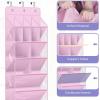 image:imageMISSLO Clear Over The Door Shoe Organizer Large Deep Pockets Hanging Shoe Rack for Closet Fit 20 Pairs Shoe Holder for Sneakers Boots Storage PinkPink