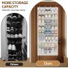 image:imageMISSLO 30 Pairs Over the Door Shoe Organizer Breathable Mesh Hanging Shoe Rack for Closet Storage with Wide Deep Pockets 10 Tier Shoes Holder Fit All the Familys Sneakers Boots Heels Grey 71White