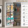 image:imageMISSLO 30 Pairs Over the Door Shoe Organizer Breathable Mesh Hanging Shoe Rack for Closet Storage with Wide Deep Pockets 10 Tier Shoes Holder Fit All the Familys Sneakers Boots Heels Grey 71Grey