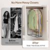 image:imageMISSLO 10 Gusseted All Clear Garment Bags for Hanging Clothes 40 Suit Bags for Closet Storage with Side Zipper Hanging Clothes Storage Bag Plastic Suit Cover for Fur Coats Shirts Jackets1