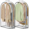 image:imageMISSLO 10 Gusseted All Clear Garment Bags for Hanging Clothes 40 Suit Bags for Closet Storage with Side Zipper Hanging Clothes Storage Bag Plastic Suit Cover for Fur Coats Shirts Jackets2