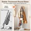 image:imageMISSLO Heavy Duty Coat Rack Freestanding with Stable Wood Base Modern White Coat Tree with 12 Hooks Adjustable Coats Hanger Stand Stylish Standing Clothes Tree for Entryway Bedroom Corner HallWhite