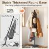 image:imageMISSLO Heavy Duty Coat Rack Freestanding with Stable Wood Base Modern White Coat Tree with 12 Hooks Adjustable Coats Hanger Stand Stylish Standing Clothes Tree for Entryway Bedroom Corner HallBlack