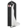 image:imageMISSLO 72 Wedding Dress Garment Bag for Travel Waterproof Dress Bags for Gowns Long 4 Gusseted Dresses Protector Bag for Closet Storage Clothing Covers for Hanging Clothes BlackLining fabric