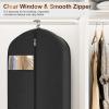 image:imageMISSLO 72 Wedding Dress Garment Bag for Travel Waterproof Dress Bags for Gowns Long 4 Gusseted Dresses Protector Bag for Closet Storage Clothing Covers for Hanging Clothes BlackLining fabric
