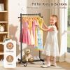 image:imageMISSLO Kids Clothing Rack for Small Space Kids Dress Up Storage with Shelf Short Baby Clothes Rack for Hanging Clothes amp Dance Costumes Small Garment Rack for Closet Wardrobe WhiteBlack
