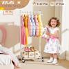image:imageMISSLO Kids Clothing Rack for Small Space Kids Dress Up Storage with Shelf Short Baby Clothes Rack for Hanging Clothes amp Dance Costumes Small Garment Rack for Closet Wardrobe WhiteWhite