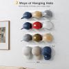 image:imageMISSLO Hat Rack for Wall with 2way Display Hat Hooks for Wall Hanger 4 Pack Holds 24 Baseball Cap Holder Organizer for Closet Wall Mounted Bedroom Storage WhiteWhite