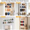 image:imageMISSLO Hat Rack for Wall with 2way Display Hat Hooks for Wall Hanger 4 Pack Holds 24 Baseball Cap Holder Organizer for Closet Wall Mounted Bedroom Storage WhiteWhite