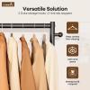 image:imageMISSLO Heavy Duty Clothes Racks for Hanging Clothes 25mm Metal Clothing Rack with Shelves for Storage Rolling Garment Rack with Wheels for Bedroom Laundry Black 28 x 155 x 60Black