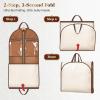 image:imageMISSLO 60 Dress Bags for Gowns Long with 4 Large Pockets Garment Bags for Travel for Women Heavy Duty Wedding Dress Bag for Hanging Clothes Garment Covers BeigeBeige