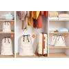 image:imageMISSLO Set of 3 Cotton Breathable Dustproof Drawstring Storage Pouch BagBeige S  M  L
