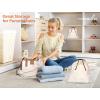 image:imageMISSLO Set of 3 Cotton Breathable Dustproof Drawstring Storage Pouch BagBeige S  M  L