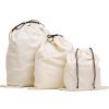 image:imageMISSLO Set of 3 Cotton Breathable Dustproof Drawstring Storage Pouch BagBeige S  M  L