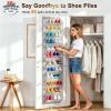 image:imageMISSLO 36 Pairs Clear Over the Door Shoe Organizer Closet Hanging Shoe Rack for Door with Large Deep Pockets Shoes Hanger Holder for Sneakers Boots Heels Storage GreyGrey