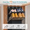 image:imageMISSLO Large Pockets Over the Door Shoe Organizer for Closet Hanging Shoe Rack for Door Shoes Storage Fits 24 Pairs Sneakers and Boots 8 Tiers BlackBlack