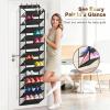 image:imageMISSLO 36 Pairs Clear Over the Door Shoe Organizer Closet Hanging Shoe Rack for Door with Large Deep Pockets Shoes Hanger Holder for Sneakers Boots Heels Storage BlackBlack