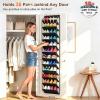 image:imageMISSLO 36 Pairs Clear Over the Door Shoe Organizer Closet Hanging Shoe Rack for Door with Large Deep Pockets Shoes Hanger Holder for Sneakers Boots Heels Storage BlackBlack