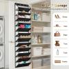 image:imageMISSLO 36 Pairs Clear Over the Door Shoe Organizer Closet Hanging Shoe Rack for Door with Large Deep Pockets Shoes Hanger Holder for Sneakers Boots Heels Storage BlackBlack