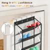 image:imageMISSLO 36 Pairs Clear Over the Door Shoe Organizer Closet Hanging Shoe Rack for Door with Large Deep Pockets Shoes Hanger Holder for Sneakers Boots Heels Storage BlackBlack