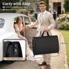 image:imageMISSLO 65 Garment Bags for Travel for Women with LoackabeSelf Zipper Waterproof Dress Bags for Gowns Long with Accessories Pockets Wedding Dress Bag Garment Covers for Hanging Clothes BlackBlack
