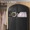 image:imageMISSLO 65 Garment Bags for Travel for Women with LoackabeSelf Zipper Waterproof Dress Bags for Gowns Long with Accessories Pockets Wedding Dress Bag Garment Covers for Hanging Clothes BlackBlack