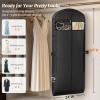 image:imageMISSLO 65 Garment Bags for Travel for Women with LoackabeSelf Zipper Waterproof Dress Bags for Gowns Long with Accessories Pockets Wedding Dress Bag Garment Covers for Hanging Clothes BlackBlack