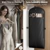 image:imageMISSLO 65 Garment Bags for Travel for Women with LoackabeSelf Zipper Waterproof Dress Bags for Gowns Long with Accessories Pockets Wedding Dress Bag Garment Covers for Hanging Clothes BlackBlack