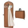 image:imageMISSLO 65 Garment Bags for Travel for Women with LoackabeSelf Zipper Waterproof Dress Bags for Gowns Long with Accessories Pockets Wedding Dress Bag Garment Covers for Hanging Clothes BlackBrown