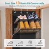 image:imageMISSLO Large Pockets Over the Door Shoe Organizer for Closet Hanging Shoe Rack for Door Shoes Storage Fits 24 Pairs Sneakers and Boots 8 Tiers WhiteBlack