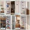 image:imageMISSLO Large Pockets Over the Door Shoe Organizer for Closet Hanging Shoe Rack for Door Shoes Storage Fits 24 Pairs Sneakers and Boots 8 Tiers WhiteWhite