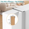 image:imageMISSLO Large Pockets Over the Door Shoe Organizer for Closet Hanging Shoe Rack for Door Shoes Storage Fits 24 Pairs Sneakers and Boots 8 Tiers WhiteWhite