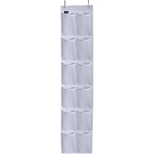 image:imageMISSLO Heavy Duty Over The Door Storage with 12 Mesh Pockets White