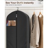 image:imageMISSLO 43 Garment Bags for Travel 4 Gusseted Suit Bag Travel for Men Suit Protector Bag for Closet Storage Waterproof Clothing Covers for Hanging Clothes Suits Carrier Black65 inch